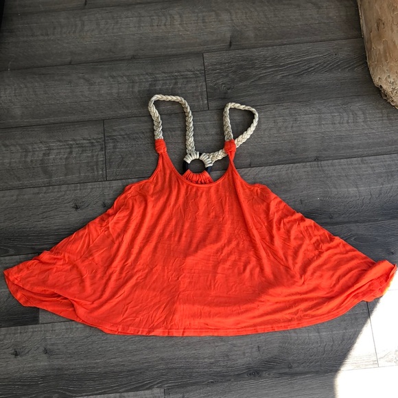 Orange boho top size S - Picture 3 of 7